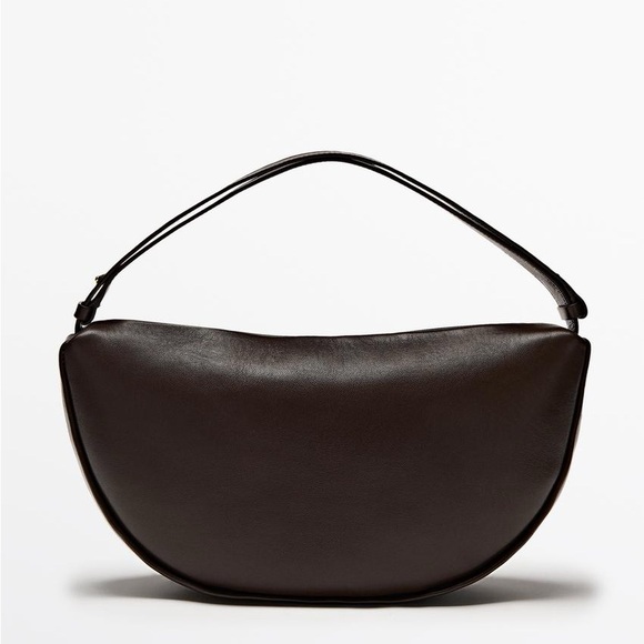 Massimo Dutti Handbags - Massimo Dutti Dark Brown Leather Shoulder Bag